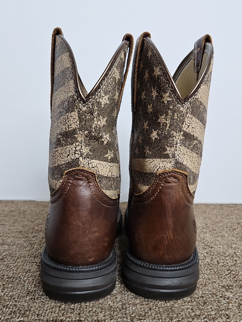 Ariat Anthem Shortie Myra Flag Brown Leather Boots Sz 8 (C Width) - Picture 4 of 10